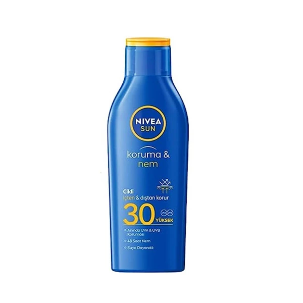 لوسیون ضد آفتاب نیوا SPF 30 Koruma and Nem حجم 200 میلی لیتر